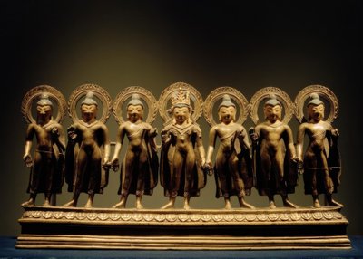 Sju Buddhor / Skulptur, 900-talet av Unbekannt