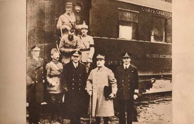 Undertecknande av vapenstilleståndet för att avsluta första världskriget, 11 november 1918 1935 av Unbekannt