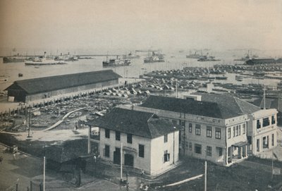 Singapores hamn är alltid full av sjöfart av många slag och nationaliteter, 1937 av Unbekannt