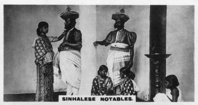 Singalesiska notabiliteter, Ceylon, c1925 av Unbekannt