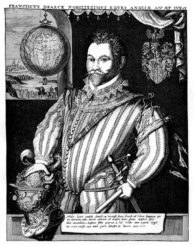 Sir Francis Drake, 1500-talet, 1910 av Unbekannt