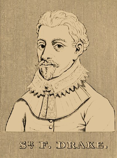 Sir Francis Drake, c1540-1596, 1830. av Unbekannt