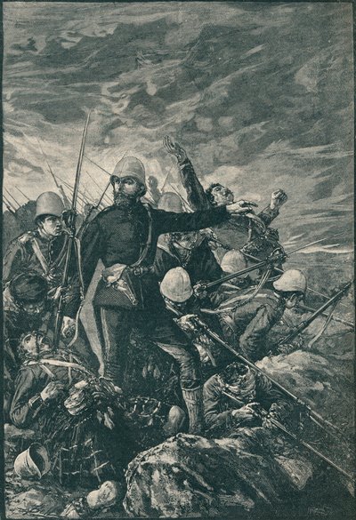 Sir George Colley vid Majuba Hill, 1906 av Unbekannt