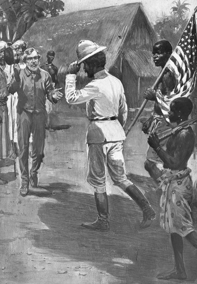 Sir Henry Morton Stanley möter David Livingstone, Afrika, 1871 av Unbekannt