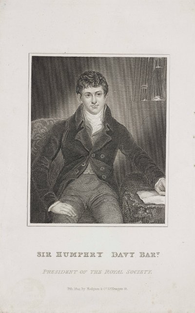 Sir Humphry Davy, engelsk kemist, ca 1824 av Unbekannt