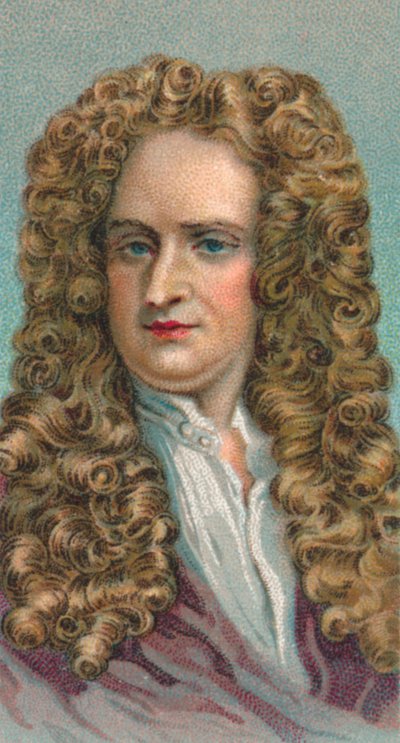Sir Isaac Newton 1643-1727, engelsk matematiker, astronom och fysiker, 1924 av Unbekannt