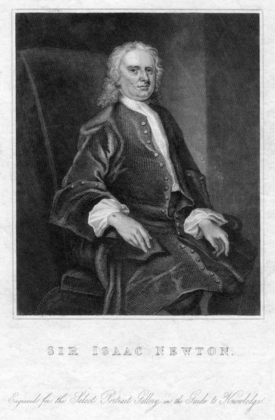 Sir Isaac Newton, engelsk matematiker, astronom och fysiker, 1800-talet av Unbekannt