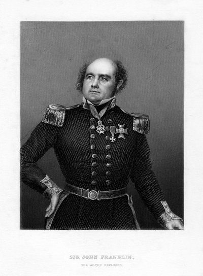 Sir John Franklin, engelsk sjökapten och arktisk upptäcktsresande, 1800-talet av Unbekannt