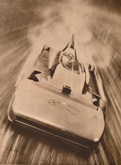Sir Malcolm Campbell i hög hastighet i "Blue Bird", 1935 av Unbekannt