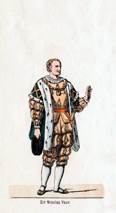 Sir Nicholas Vaux, kostymdesign för Shakespeares pjäs, Henry VIII, 1800-talet av Unbekannt