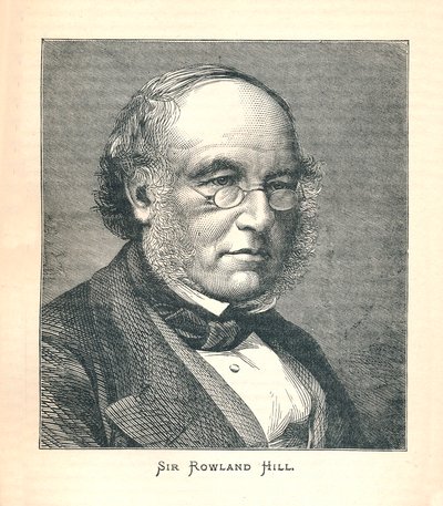 Sir Rowland Hill, upphovsmannen till frimärket, 1893. av Unbekannt