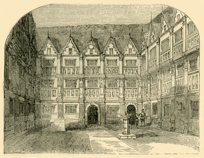 Sir Thomas Greshams hus i Bishopsgate Street, c1872. av Unbekannt