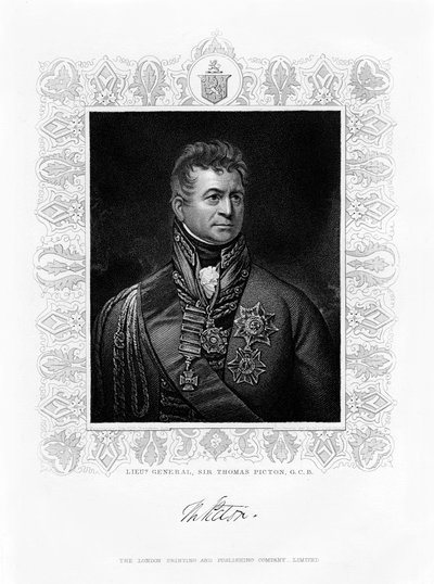 Sir Thomas Picton, brittisk militärledare, 1800-talet av Unbekannt