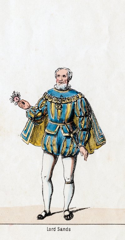 Sir William Sands, kostymdesign för Shakespeares pjäs, Henry VIII, 1800-talet av Unbekannt