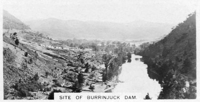 Platsen för Burrinjuck Dam, New South Wales, Australien, 1928 av Unbekannt