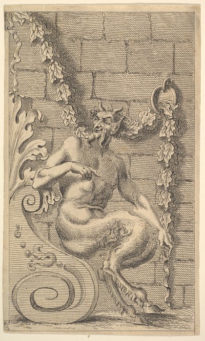 Sittande satyrer, efter 1732. av Unbekannt