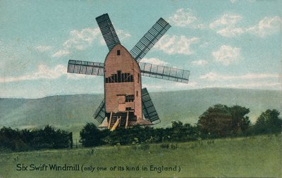 Six Swift Windmill, Kingston, nära Lewes, Sussex, c1905. av Unbekannt