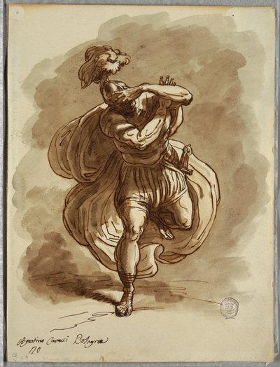 Sketchbook Folio, Blinded Soldier, Detail from the Conversion of St. Paul, Study after Agostino Carracci av Unbekannt