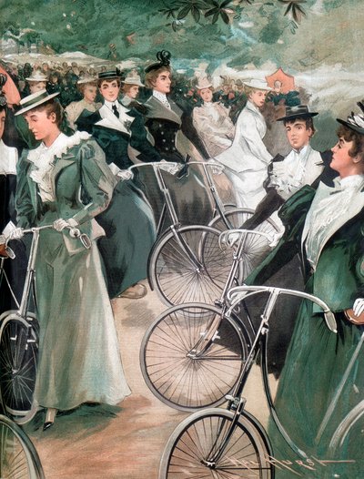 Society Ladies Cycling i Hyde Park, London, 1896 av Unbekannt