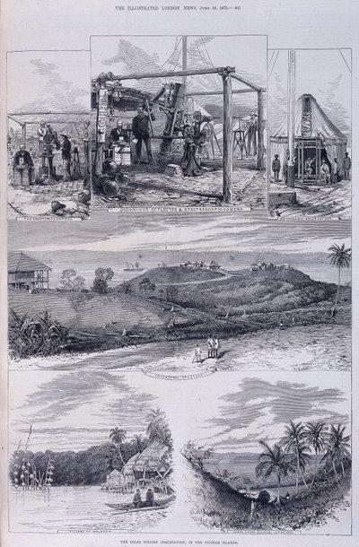 Solförmörkelseobservatoriet, Nicobaröarna, c1875 av Unbekannt