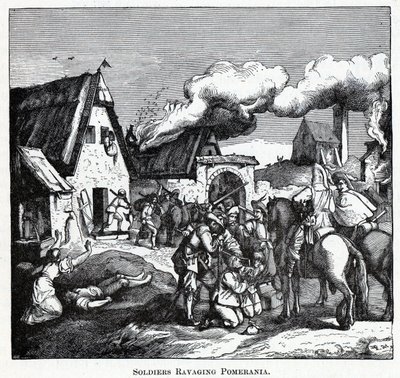Soldater härjar i Pommern, 1882 av Unbekannt