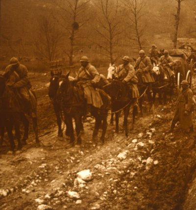 Soldater i rörelse, c1914-c1918 av Unbekannt