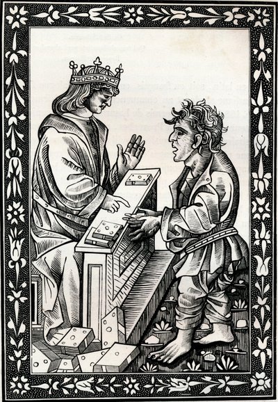 Solomon och Marcoul, 1400-talet, 1849. av Unbekannt