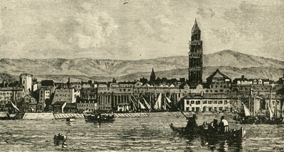 Spalatro, från hamnen, 1890. av Unbekannt