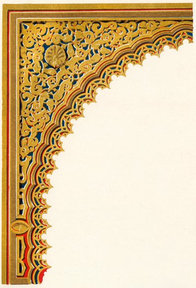 Spandril från nisch av dörröppningen vid ingången till Hall of Ambassadors..., 1907. av Unbekannt