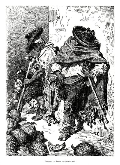 Spanjorer, 1886 av Unbekannt