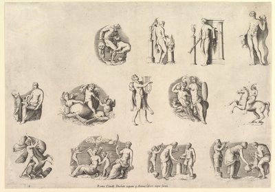 Spegel av romersk storhet: Ämnen efter antik..., utförd ca. 1550-77, tryckt efter 1577. av Unbekannt