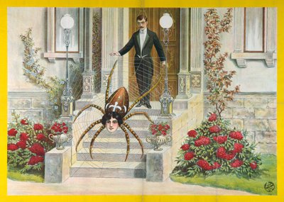 Spindelkvinna-affisch, 1922 av Unbekannt