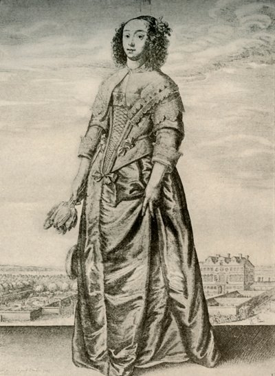Vår - Fashionabla inomhusklänning av en engelsk dam, Charles I:s regeringstid, c1620-1640, 1937 av Unbekannt
