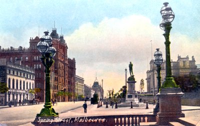 Spring Street, Melbourne, Australien, 1912 av Unbekannt