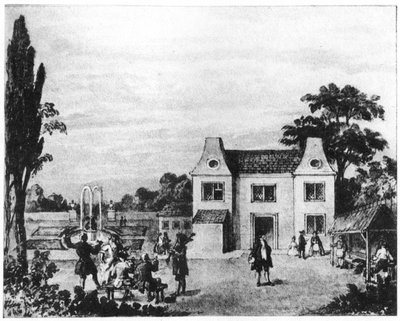 Vårträdgårdar, platsen för Lowndes Square, London, c sent 1700-tal 1907 av Unbekannt