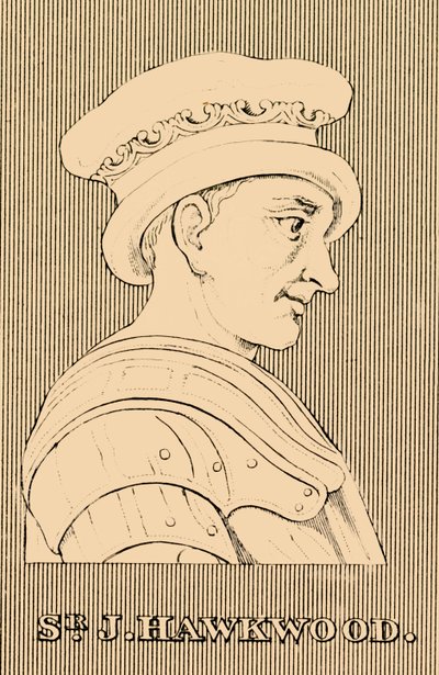 Sr. J, Hawkwood, c1323-1394, 1830. av Unbekannt