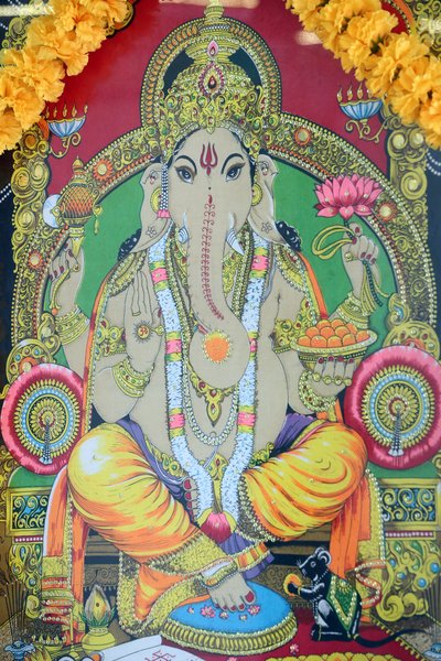 Sri Tende Yuttapani-templet. Ganesh. Målning. Ho Chi Minh City. Vietnam av Unbekannt