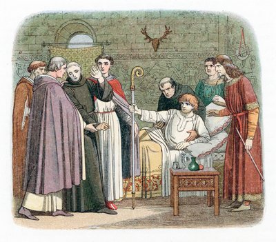 St Anselm accepterade motvilligt ärkebiskopsrådet i Canterbury, 1093 1864 av Unbekannt