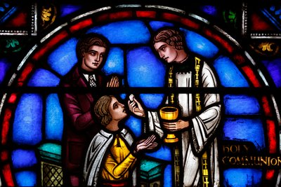 St Barths kyrka - Målat glasfönster - Helig nattvard, New York, USA av Unbekannt
