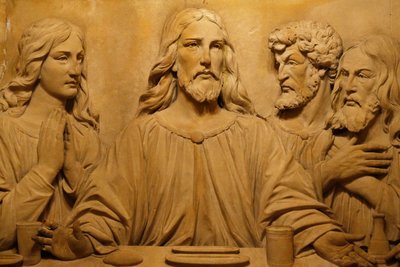 St Barths kyrka - Den sista måltiden i dopkammaren norr om altaret - New York, USA av Unbekannt