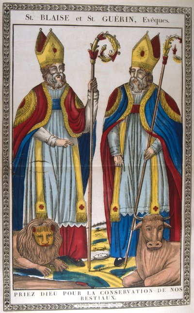 St Blaise och St Guerin, 1800-talet av Unbekannt