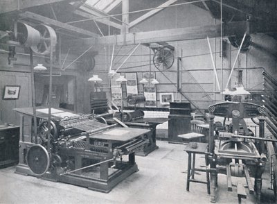 St. Bride Foundation School. Boktrycksmaskinrummet, 1917 av Unbekannt