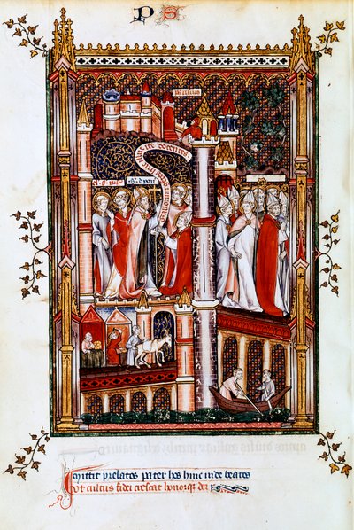 St Denis skickar ut missionärer, 1317 av Unbekannt