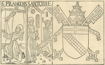 St. Franciskus av Assisi och Antonius av Padua, 1915. av Unbekannt