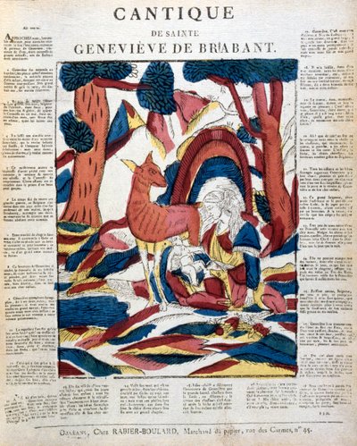 St Genevieve av Brabant i skogen, 1800-talet av Unbekannt