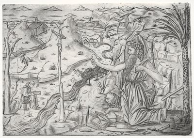 St. Hieronymus i botgörelse, ca. 1480-1500. av Unbekannt