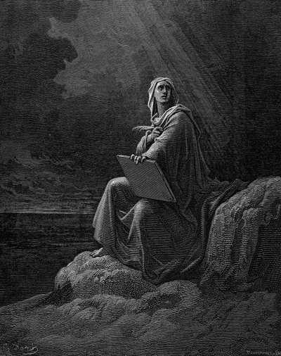 St John på Patmos, 1865-1866 av Unbekannt