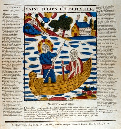 St Julian, skyddshelgon för resenärer, 1800-talet av Unbekannt