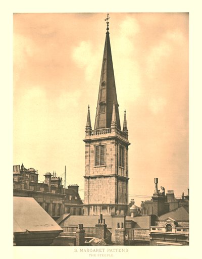 St Margaret Pattens, The Steeple, mitten av slutet av 1800-talet. av Unbekannt