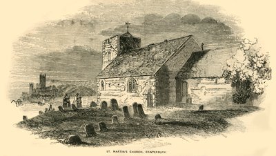 St Martins Church, Canterbury, Kent, c1850. av Unbekannt